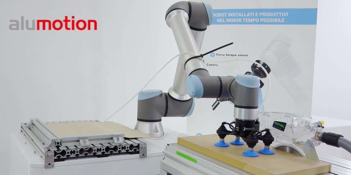 cella robotica squadratura tavole legno alumotion festool