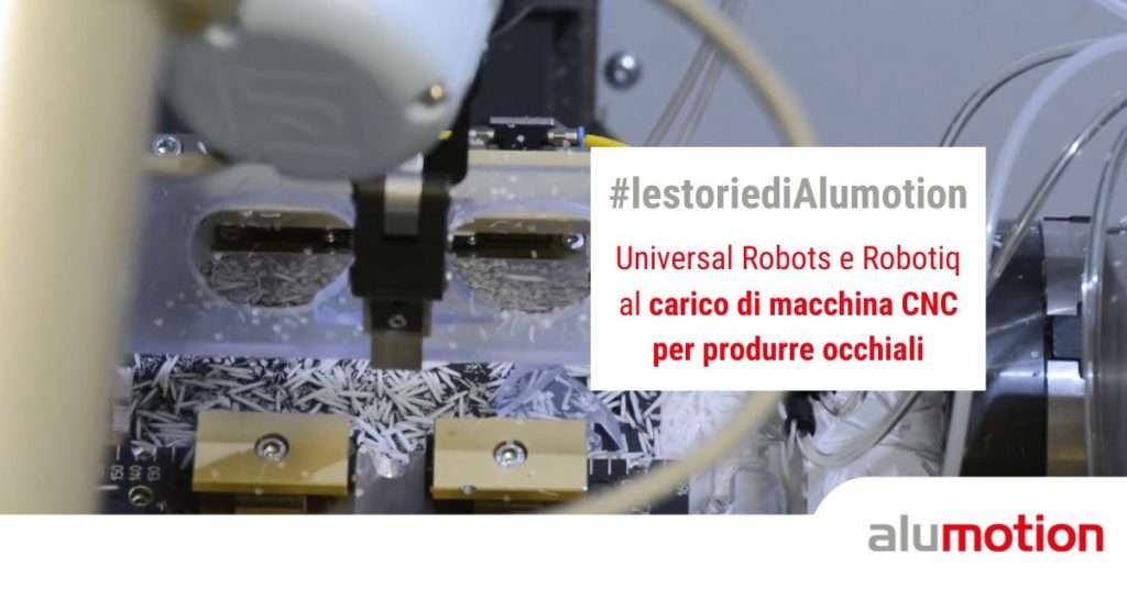 Cobot per macchina cnc produzione occhiali