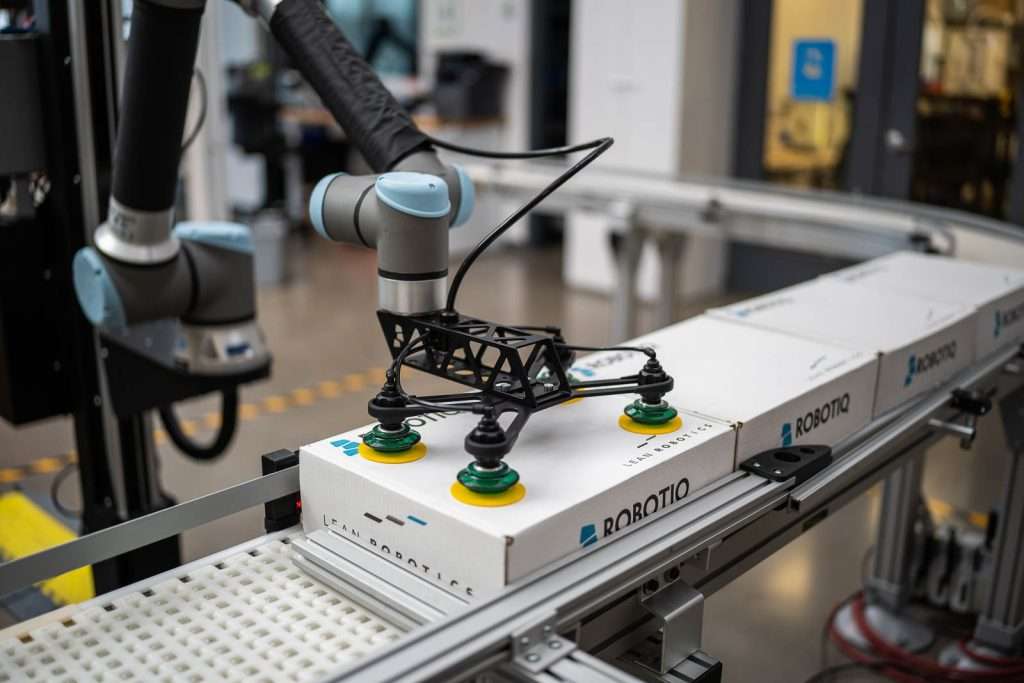 Pallettizzazione alumotion robotiq hero