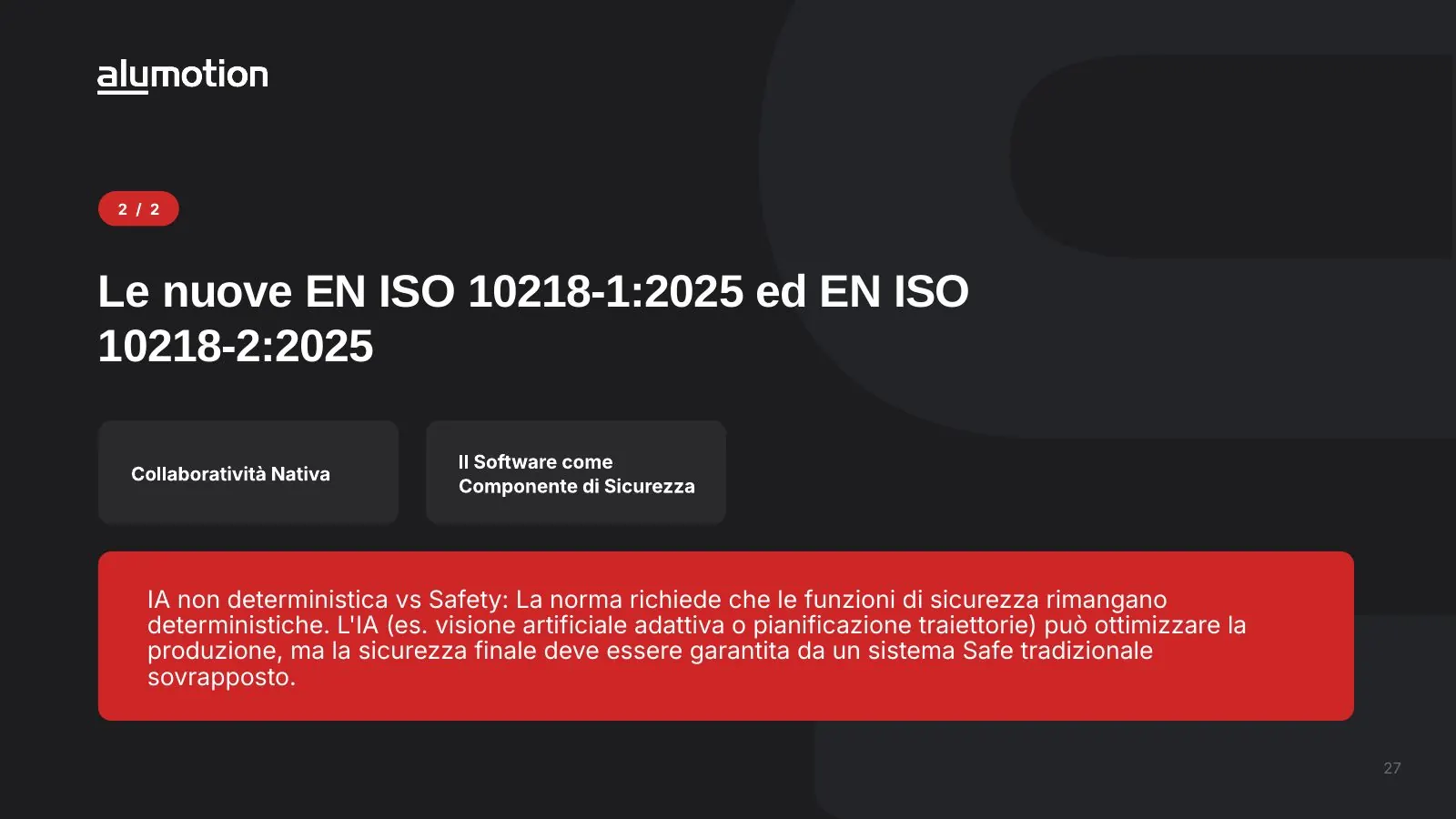 Slide del Physical AI Day sulle nuove EN ISO 10218-1:2025 e 10218-2:2025